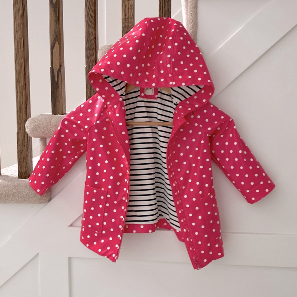 Baby Gap Polka Dot Raincoat Jacket Toddler Size 2